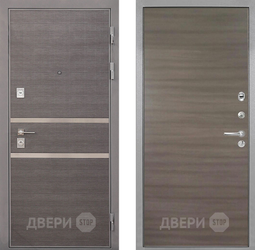 Входная металлическая Дверь Интекрон (INTECRON) Неаполь Гладкая Дуб тоскано поперечный в Котельниках