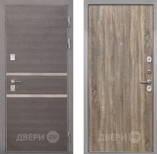 Входная металлическая Дверь Интекрон (INTECRON) Неаполь Гладкая Дуб турин в Котельниках