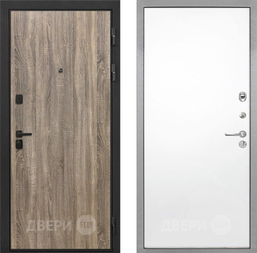 Входная металлическая Дверь Интекрон (INTECRON) Профит Black Дуб Турин Гладкая Силк Сноу в Котельниках