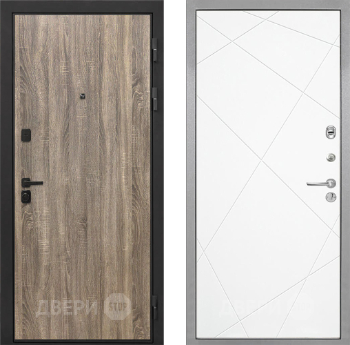 Входная металлическая Дверь Интекрон (INTECRON) Профит Black Дуб Турин Лучи-М Софт милк в Котельниках