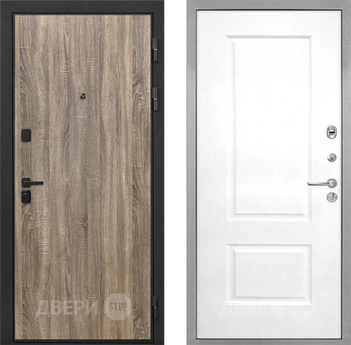 Входная металлическая Дверь Интекрон (INTECRON) Профит Black Дуб Турин Альба Роял Вуд белый в Котельниках