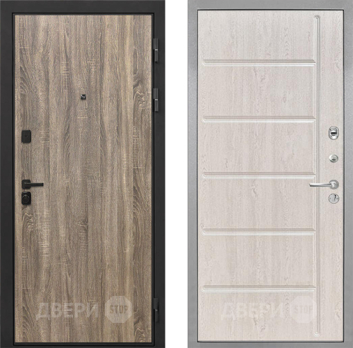 Входная металлическая Дверь Интекрон (INTECRON) Профит Black Дуб Турин ФЛ-102 Сосна белая в Котельниках