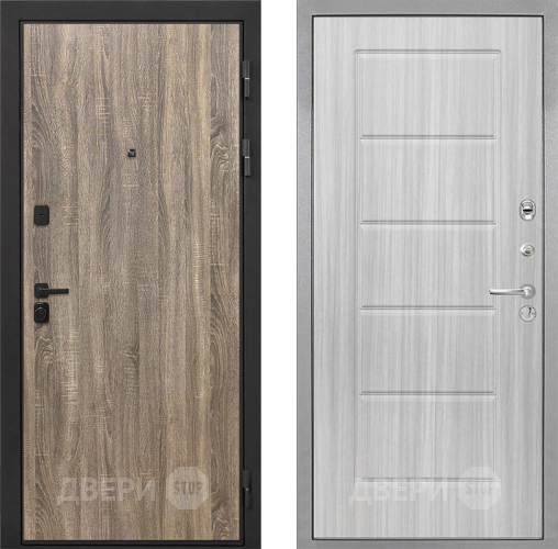 Входная металлическая Дверь Интекрон (INTECRON) Профит Black Дуб Турин ФЛ-39 Сандал белый в Котельниках