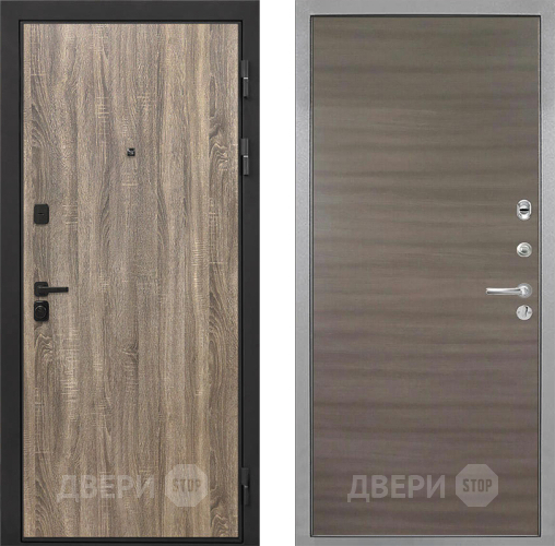 Входная металлическая Дверь Интекрон (INTECRON) Профит Black Дуб Турин Гладкая Дуб тоскано поперечный в Котельниках