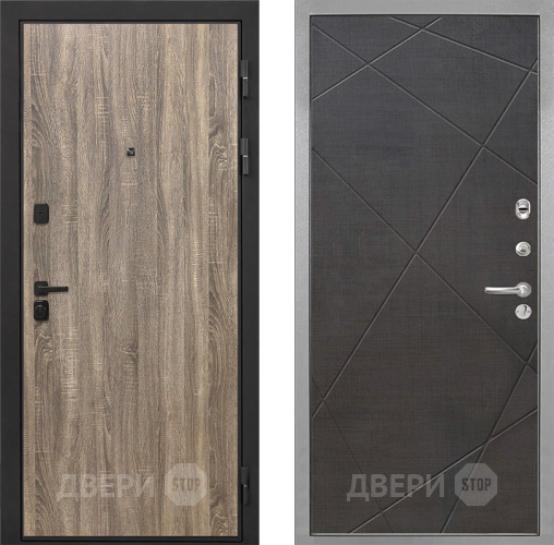 Входная металлическая Дверь Интекрон (INTECRON) Профит Black Дуб Турин Лучи-М Венге распил кофе в Котельниках