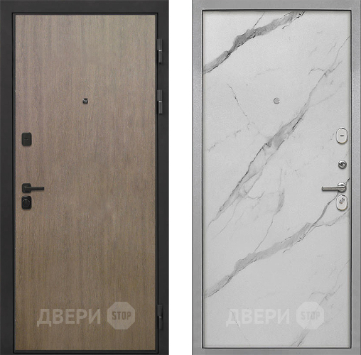 Входная металлическая Дверь Интекрон (INTECRON) Профит Black Венге Коричневый Гладкая Мрамор натуральный арктик в Котельниках
