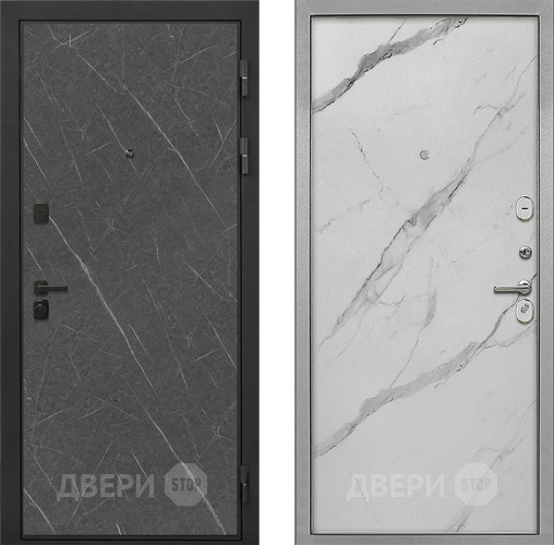 Входная металлическая Дверь Интекрон (INTECRON) Профит Black Гранит Лава Оникс Гладкая Мрамор натуральный арктик в Котельниках