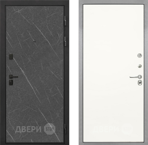 Входная металлическая Дверь Интекрон (INTECRON) Профит Black Гранит Лава Оникс Гладкая Слоновая кость в Котельниках