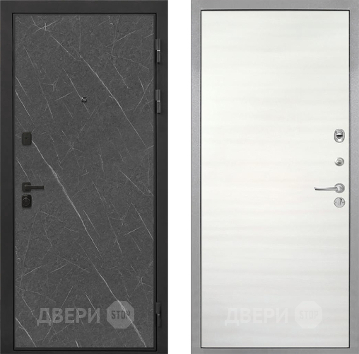 Входная металлическая Дверь Интекрон (INTECRON) Профит Black Гранит Лава Оникс Гладкая Дуб сильвер поперечный в Котельниках