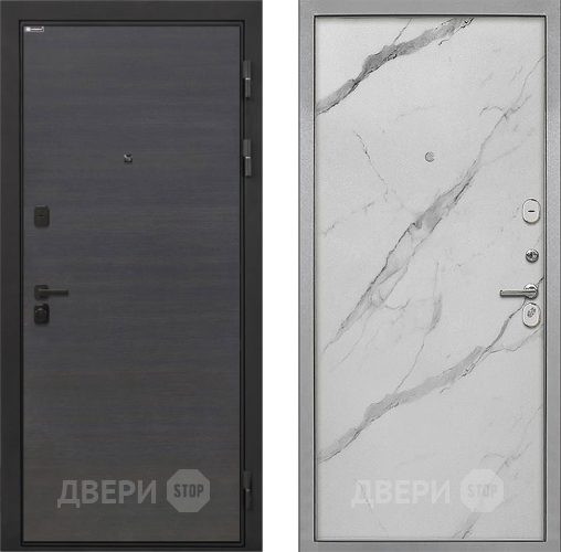 Входная металлическая Дверь Интекрон (INTECRON) Профит Black Эковенге Гладкая Мрамор натуральный арктик в Котельниках