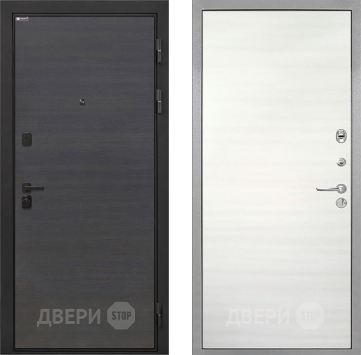 Входная металлическая Дверь Интекрон (INTECRON) Профит Black Эковенге Гладкая Дуб сильвер поперечный в Котельниках