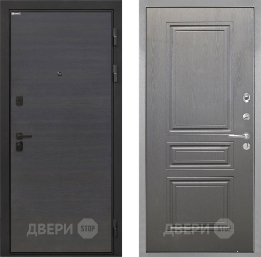 Входная металлическая Дверь Интекрон (INTECRON) Профит Black Эковенге ФЛ-243 Графит вуд дуб в Котельниках