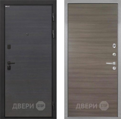 Входная металлическая Дверь Интекрон (INTECRON) Профит Black Эковенге Гладкая Дуб тоскано поперечный в Котельниках