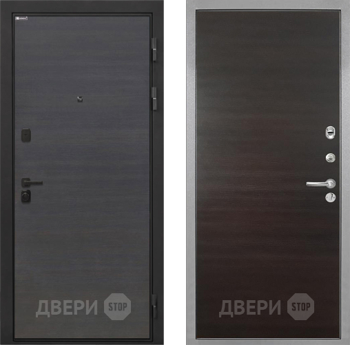 Входная металлическая Дверь Интекрон (INTECRON) Профит Black Эковенге Гладкая Эковенге поперечный в Котельниках