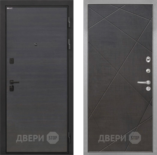 Входная металлическая Дверь Интекрон (INTECRON) Профит Black Эковенге Лучи-М Венге распил кофе в Котельниках