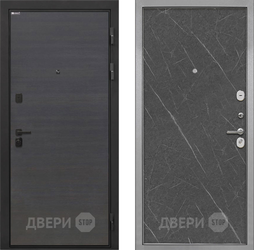 Входная металлическая Дверь Интекрон (INTECRON) Профит Black Эковенге Гладкая Гранит лава оникс в Котельниках