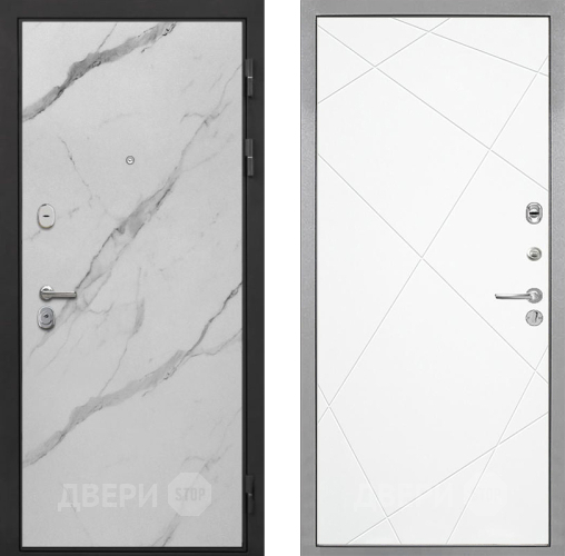 Входная металлическая Дверь Интекрон (INTECRON) Гектор Мрамор Арктик Лучи-М Софт милк в Котельниках