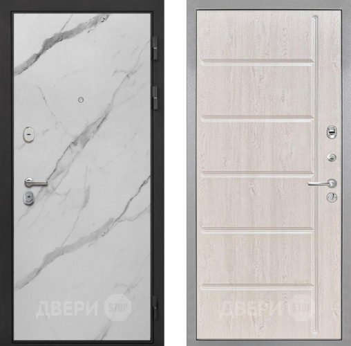 Входная металлическая Дверь Интекрон (INTECRON) Гектор Мрамор Арктик ФЛ-102 Сосна белая в Котельниках