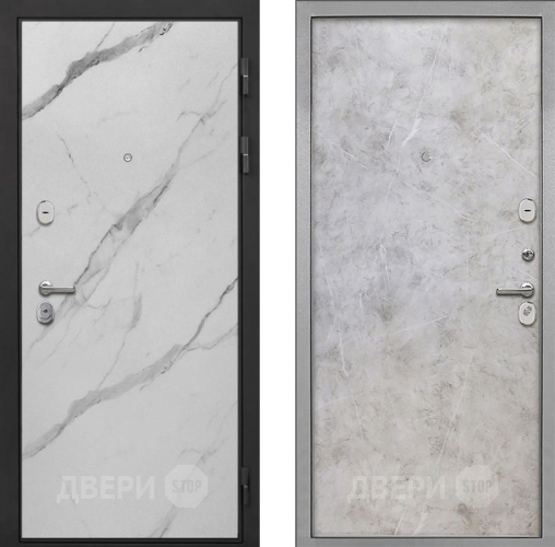 Входная металлическая Дверь Интекрон (INTECRON) Гектор Мрамор Арктик Гладкая Мрамор светлый в Котельниках