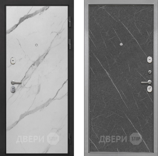 Входная металлическая Дверь Интекрон (INTECRON) Гектор Мрамор Арктик Гладкая Гранит лава оникс в Котельниках