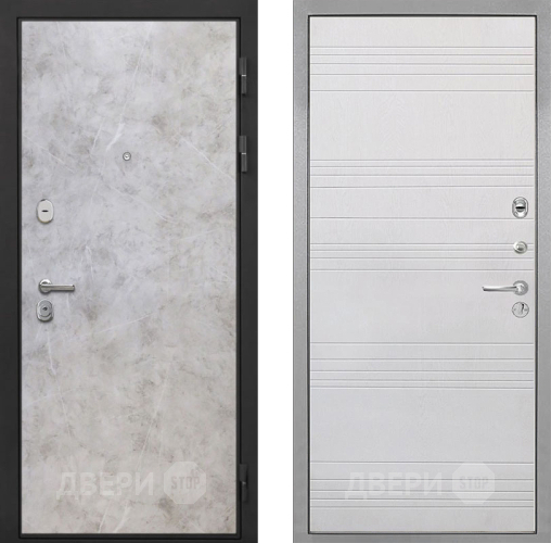 Входная металлическая Дверь Интекрон (INTECRON) Гектор Мрамор Светлый ФЛ-316 Белый ясень в Котельниках