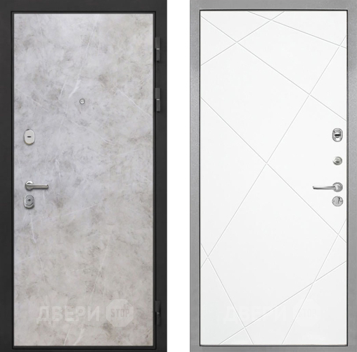 Входная металлическая Дверь Интекрон (INTECRON) Гектор Мрамор Светлый Лучи-М Софт милк в Котельниках