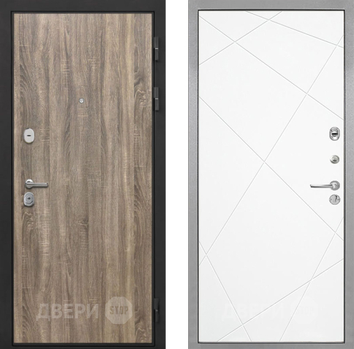 Входная металлическая Дверь Интекрон (INTECRON) Гектор Дуб Турин Лучи-М Софт милк в Котельниках