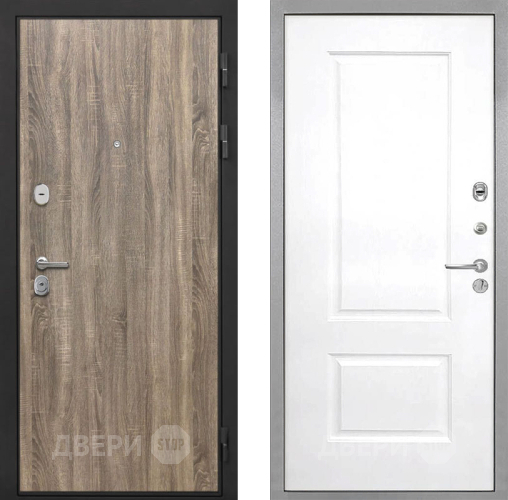 Входная металлическая Дверь Интекрон (INTECRON) Гектор Дуб Турин Альба Роял Вуд белый в Котельниках