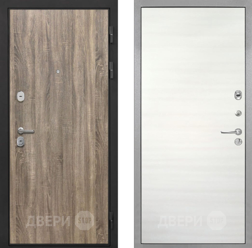 Входная металлическая Дверь Интекрон (INTECRON) Гектор Дуб Турин Гладкая Дуб сильвер поперечный в Котельниках