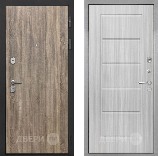 Входная металлическая Дверь Интекрон (INTECRON) Гектор Дуб Турин ФЛ-39 Сандал белый в Котельниках