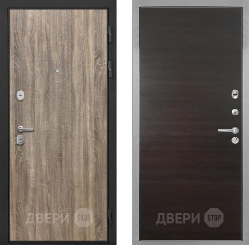 Входная металлическая Дверь Интекрон (INTECRON) Гектор Дуб Турин Гладкая Эковенге поперечный в Котельниках