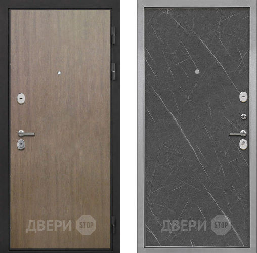 Входная металлическая Дверь Интекрон (INTECRON) Гектор Венге Коричневый Гладкая Гранит лава оникс в Котельниках
