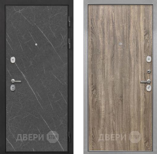 Входная металлическая Дверь Интекрон (INTECRON) Гектор Гранит Лава Оникс Гладкая Дуб турин в Котельниках