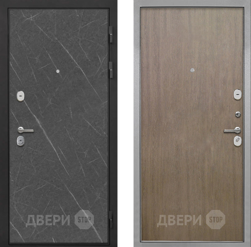 Входная металлическая Дверь Интекрон (INTECRON) Гектор Гранит Лава Оникс Гладкая шпон Венге коричневый в Котельниках