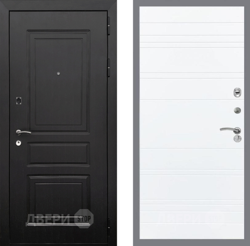 Входная металлическая Дверь Рекс (REX) 6 Венге Line Силк Сноу в Котельниках