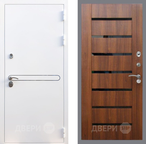 Входная металлическая Дверь Рекс (REX) 27 СБ-14 стекло черное Орех бренди в Котельниках