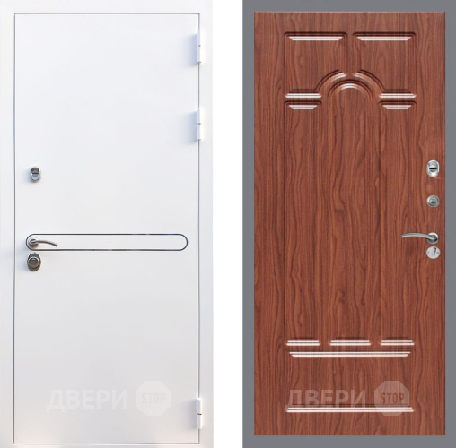 Входная металлическая Дверь Рекс (REX) 27 FL-58 орех тисненый в Котельниках