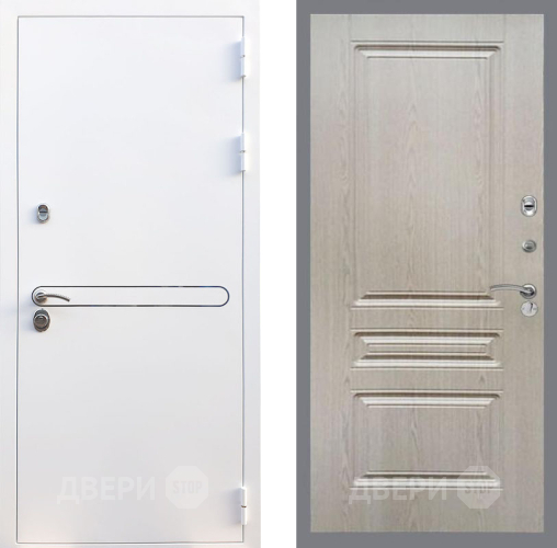 Входная металлическая Дверь Рекс (REX) 27 FL-243 Беленый дуб в Котельниках