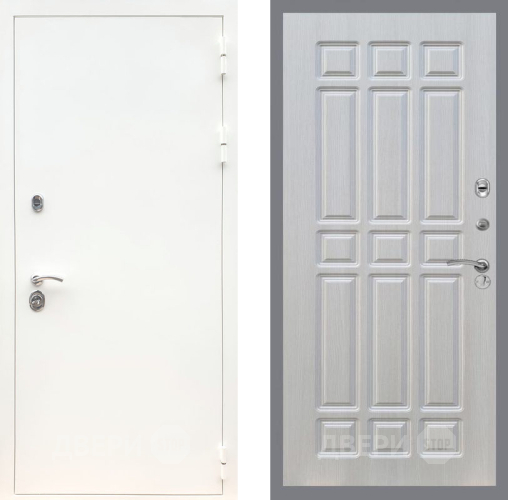 Входная металлическая Дверь Рекс (REX) 5 Белая Шагрень FL-33 Лиственница беж в Котельниках