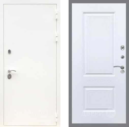 Входная металлическая Дверь Рекс (REX) 5 Белая Шагрень Смальта Силк Сноу в Котельниках