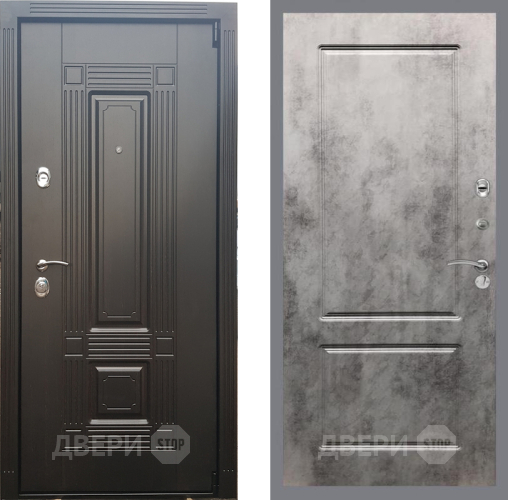 Входная металлическая Дверь Рекс (REX) 9 FL-117 Бетон темный в Котельниках