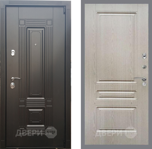 Входная металлическая Дверь Рекс (REX) 9 FL-243 Беленый дуб в Котельниках