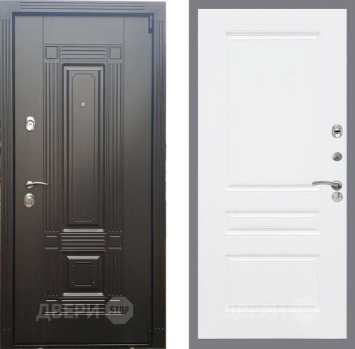 Входная металлическая Дверь Рекс (REX) 9 FL-243 Силк Сноу в Котельниках