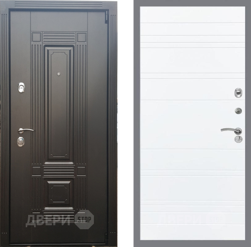 Входная металлическая Дверь Рекс (REX) 9 Line Силк Сноу в Котельниках