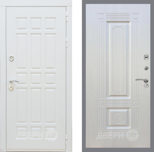 Входная металлическая Дверь Рекс (REX) 8 Силк Сноу FL-2 Лиственница беж в Котельниках