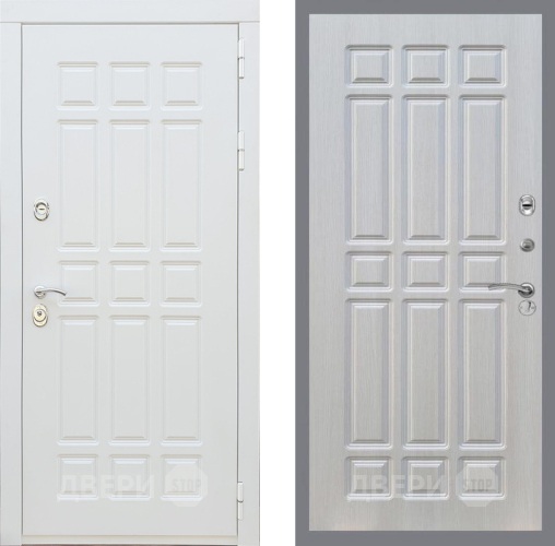 Входная металлическая Дверь Рекс (REX) 8 Силк Сноу FL-33 Лиственница беж в Котельниках