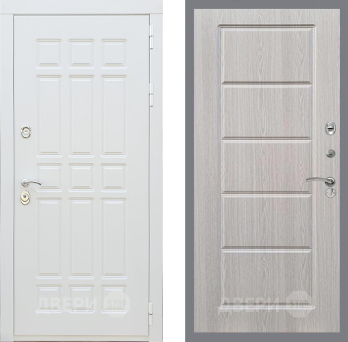 Входная металлическая Дверь Рекс (REX) 8 Силк Сноу FL-39 Беленый дуб в Котельниках