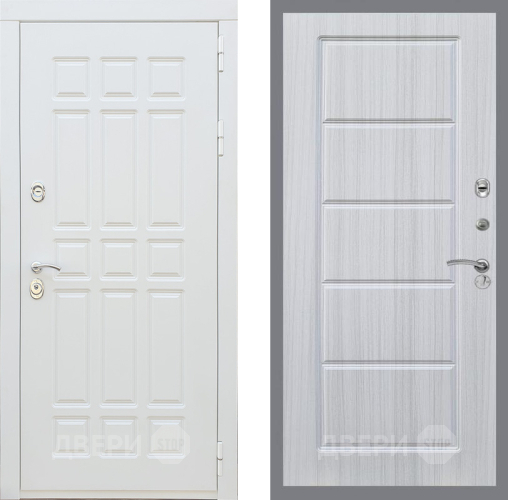 Входная металлическая Дверь Рекс (REX) 8 Силк Сноу FL-39 Сандал белый в Котельниках