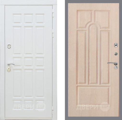 Входная металлическая Дверь Рекс (REX) 8 Силк Сноу FL-58 Беленый дуб в Котельниках