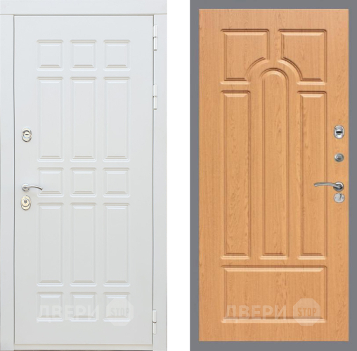 Входная металлическая Дверь Рекс (REX) 8 Силк Сноу FL-58 Дуб в Котельниках